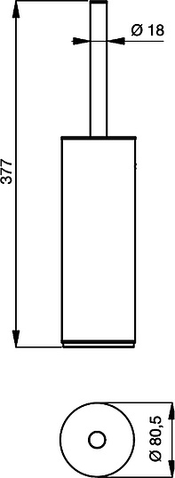Ideal Standard Connect Ершик для унитаза напольный, цвет: chrome N1396AA