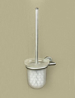 Nofer Line Ершик для унитаза, подвесной, с матовой ручкой, цвет: хром 16518.S
