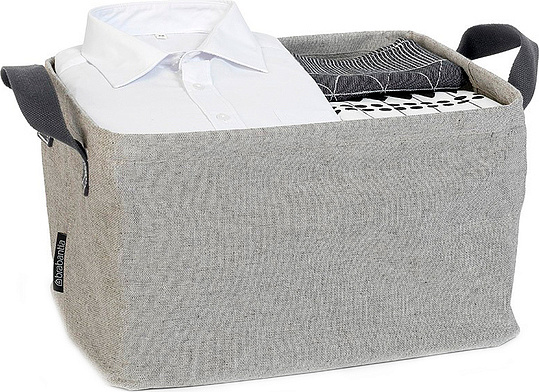 Brabantia Корзина для белья складная, 35 литров, цвет: серый 105685