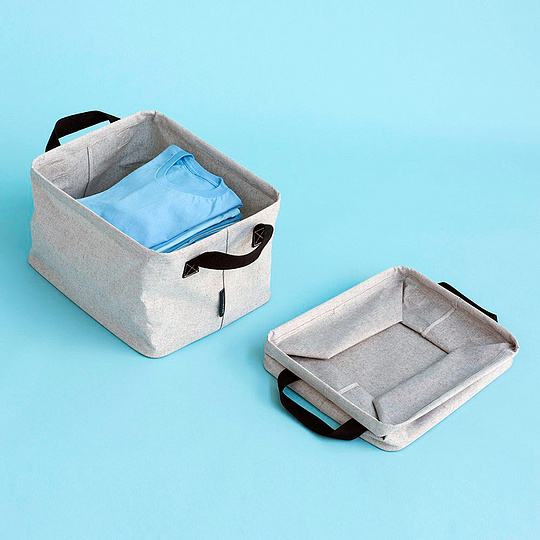 Brabantia Корзина для белья складная, 35 литров, цвет: серый 105685