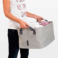 Brabantia Корзина для белья складная, 35 литров, цвет: серый 105685