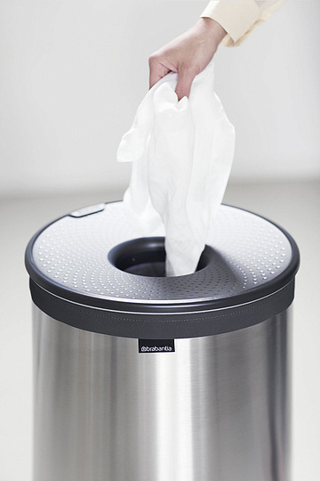 Brabantia Корзина для белья напольная, 60 литров, цвет: стальной/серый 105166