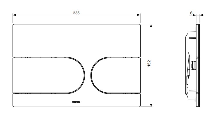 Toto Neorest WX2 Кнопка смыва для унитаза, 2 режима, алюминий, цвет: алюминий MB177EM#S