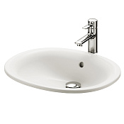 Toto Public Раковина встраиваемая сверху 53x45 см, с переливом, цвет: белый LW762Y