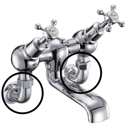 Burlington Уголок для настенного смесителя, цвет: хром глянцевый T17-2