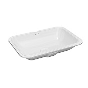 Kerama Marazzi Plaza Раковина встраиваемая снизу 55x38x14,3h см, без перелива, цвет: белый глянцевый PLR.wbu.55