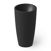 Dea Design Раковина напольная d50x90h см, Solid Surface, выпуск в пол, цвет: black DD2010 500 16