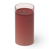 Dea Design Раковина напольная d40x82h см, Glasstech, выпуск в пол, цвет: pomegranate DD2012 400 R5