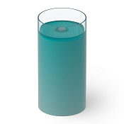 Dea Design Раковина напольная d40x82h см, Glasstech, выпуск в пол, цвет: lake water blue DD2012 400 R8