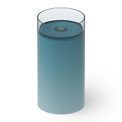 Dea Design Раковина напольная d45x90h см, Glasstech, выпуск в пол, цвет: dark blue DD2012 450 R11