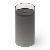 Dea Design Раковина напольная d45x90h см, Glasstech, выпуск в пол, цвет: smoky black DD2012 450 R4