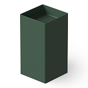 Dea Design Раковина напольная 40x40x85h см, Solid Surface, выпуск в пол, цвет: dark green DD2017 400 11