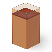 Dea Design Раковина напольная 40x40x85h см, Glasstech, выпуск в пол, цвет: sunset DD2017 400 R1