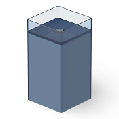 Dea Design Раковина напольная 40x40x85h см, Glasstech, выпуск в пол, цвет: royal blue DD2017 400 R7