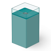 Dea Design Раковина напольная 40x40x85h см, Glasstech, выпуск в пол, цвет: lake water blue DD2017 400 R8