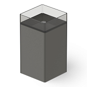 Dea Design Раковина напольная 45x45x90h см, Glasstech, выпуск в пол, цвет: smoky black DD2017 450 R4