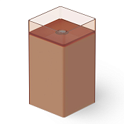 Dea Design Раковина напольная 45x45x90h см, Glasstech, выпуск в пол, цвет: brown copper DD2017 450 R9