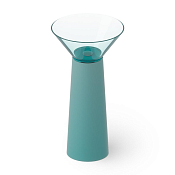 Dea Design Раковина напольная d48x90h см, Glasstech, выпуск в пол, цвет: lake water blue DD2022 480 R8