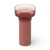 Dea Design Раковина напольная d48x90h см, Glasstech, выпуск в пол, цвет: pomegranate DD2023 480 R5