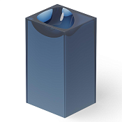 Dea Design Раковина напольная 49,5x45,5x88h см, Glasstech, выпуск в пол, цвет: royal blue DD2024 495 R7