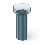 Dea Design Раковина напольная 48x45,6x90h см, Glasstech, выпуск в пол, цвет: dark blue DD2025 480 R11