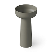 Dea Design Раковина напольная d48x88h см, Solid Surface, выпуск в пол, цвет: light grey DD2027 480 4