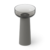 Dea Design Раковина напольная d48x88h см, Glasstech, выпуск в пол, цвет: smoky black DD2027 480 R4