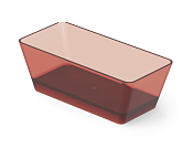 Dea Design Modern Ванна из Glasstech отдельностоящая 150x68 см, цвет: pomegranate DD8603 1500 R5