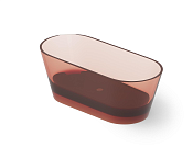 Dea Design Shadow Ванна из Glasstech отдельностоящая 160x70 см, цвет: pomegranate DD8606 1600 R5