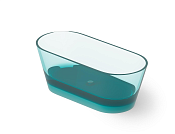 Dea Design Shadow Ванна из Glasstech отдельностоящая 160x70 см, цвет: lake water blue DD8606 1600 R8