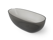 Dea Design Modern Ванна из Glasstech отдельностоящая 150x76 см, цвет: smoky black DD8608 1500 R4