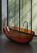 Dea Design Modern Ванна из Glasstech отдельностоящая 160x80 см, цвет: sunset DD8608 1600 R1