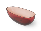 Dea Design Modern Ванна из Glasstech отдельностоящая 180x90 см, цвет: pomegranate DD8608 1800 R5