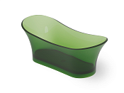 Dea Design Elegant Ванна из Glasstech отдельностоящая 175x75 см, цвет: emerald DD8614 1750 R3