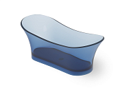 Dea Design Elegant Ванна из Glasstech отдельностоящая 175x75 см, цвет: royal blue DD8614 1750 R7