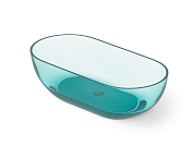 Dea Design Shadow Ванна из Glasstech отдельностоящая 140x70 см, цвет: lake water blue DD8619 1400 R8