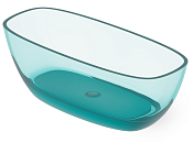 Dea Design Soul Ванна из Glasstech отдельностоящая 170x72 см, цвет: lake water blue DD8630 1700 R8