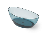 Dea Design Elegant Ванна из Glasstech отдельностоящая 160x80 см, цвет: dark blue DD8643 1600 R11