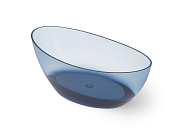 Dea Design Elegant Ванна из Glasstech отдельностоящая 160x80 см, цвет: royal blue DD8643 1600 R7