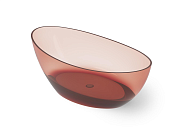 Dea Design Elegant Ванна из Glasstech отдельностоящая 180x90 см, цвет: pomegranate DD8643 1800 R5
