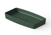 Dea Design Раковина чаша 68x36x9,5h см, Solid Surface, цвет: dark green DD9001 680 11