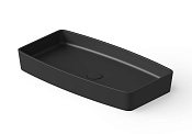 Dea Design Раковина чаша 68x36x9,5h см, Solid Surface, цвет: black DD9001 680 16