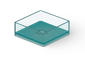 Dea Design Раковина чаша 40x40x15h см, Glasstech, цвет: lake water blue DD9008 400 R8
