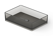 Dea Design Раковина чаша 60x40x14,5h см, Glasstech, цвет: smoky black DD9009 600 R4
