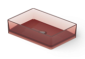 Dea Design Раковина чаша 60x40x14,5h см, Glasstech, цвет: pomegranate DD9009 600 R5