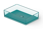 Dea Design Раковина чаша 60x40x14,5h см, Glasstech, цвет: lake water blue DD9009 600 R8