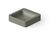 Dea Design Раковина чаша 41x41x10,5h см, Solid Surface, цвет: light grey DD9011 410 4