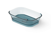 Dea Design Раковина чаша 55x38x14h см, Glasstech, цвет: dark blue DD9030 550 R11