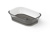 Dea Design Раковина чаша 55x38x14h см, Glasstech, цвет: smoky black DD9030 550 R4