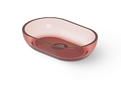 Dea Design Раковина чаша 58x38x14h см, Glasstech, цвет: pomegranate DD9034 580 R5